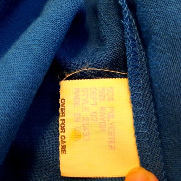 Vtg Back Button Ruched Side Pencil Skirt 2 Pc Suit Sz 10 Turquoise Office Siren - Picture 9 of 16